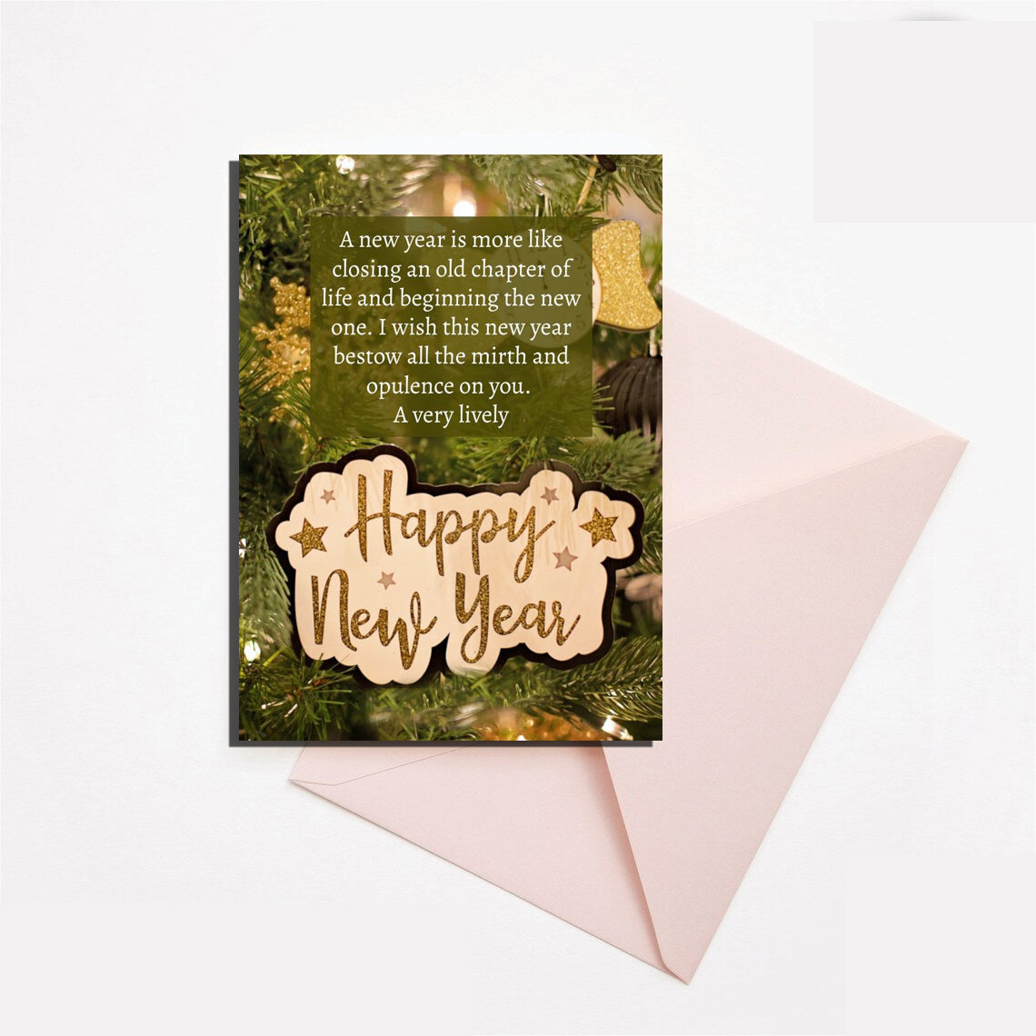 New Year Greeting Card , 22cm X 14 cm