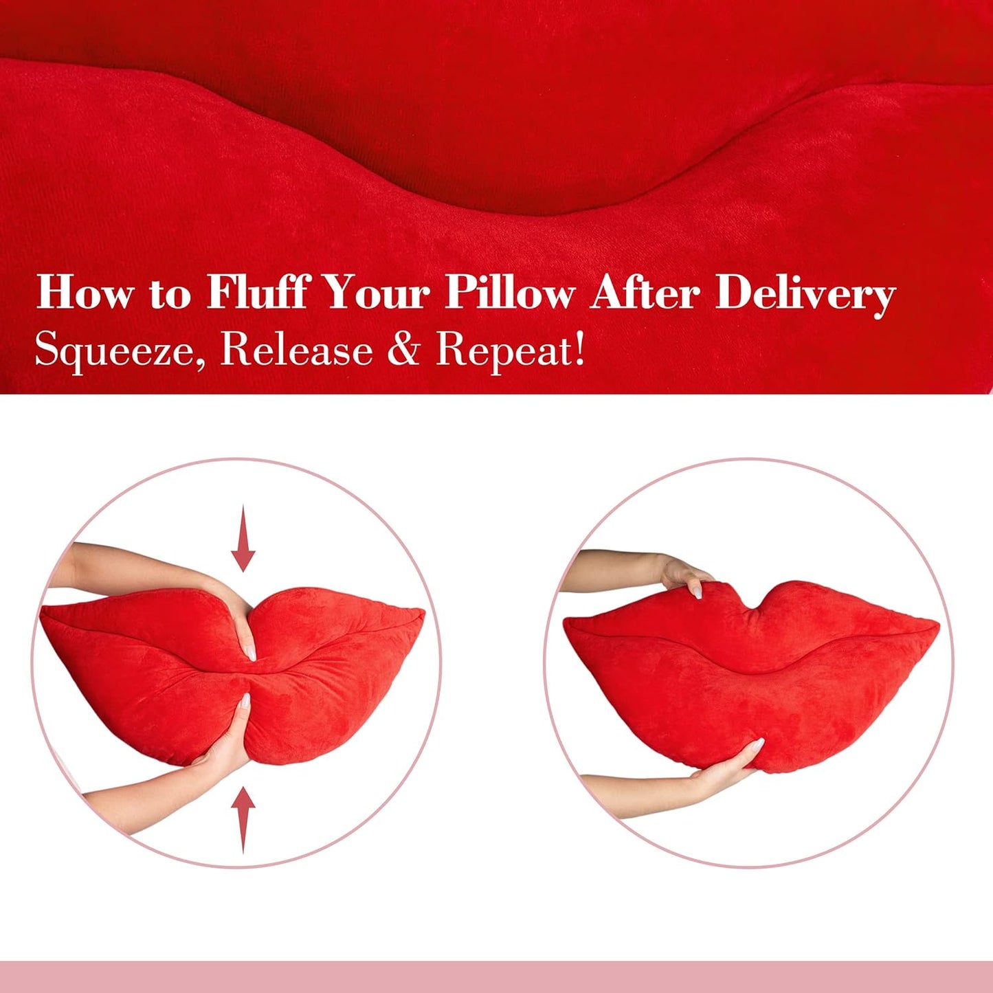 Lips Stuffed Pillow