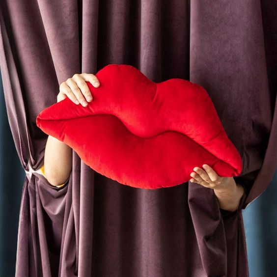 Lips Stuffed Pillow