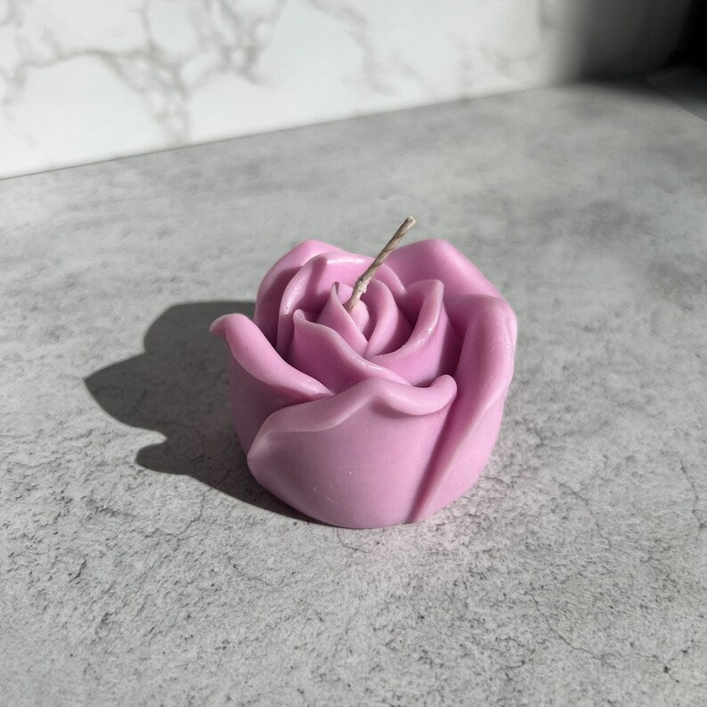Rose Flower Set of 5 Mini candles