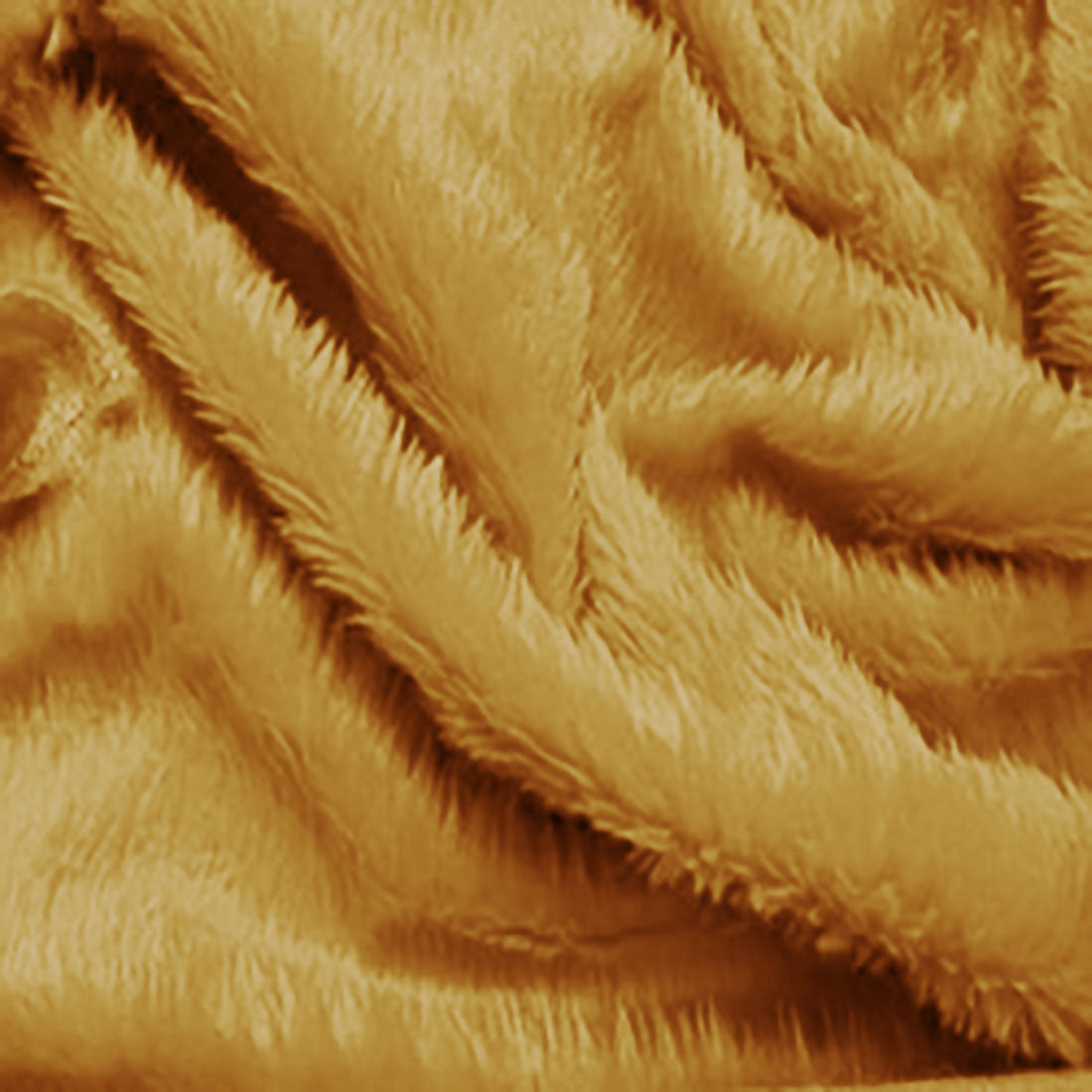 Fur Fabric Gold Mustard color 1 meter
