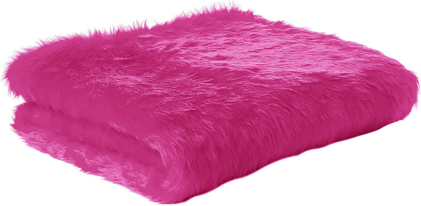 Dark Pink Fur Fabric 3 feet x 5 feet