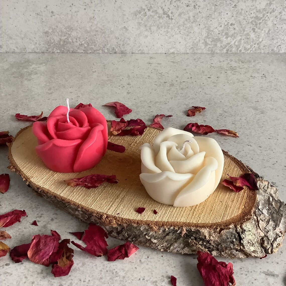 Rose Flower Set of 5 Mini candles