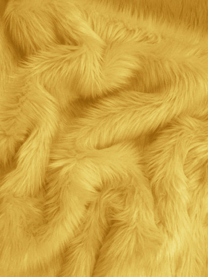 Fur Fabric Gold Mustard color 1 meter