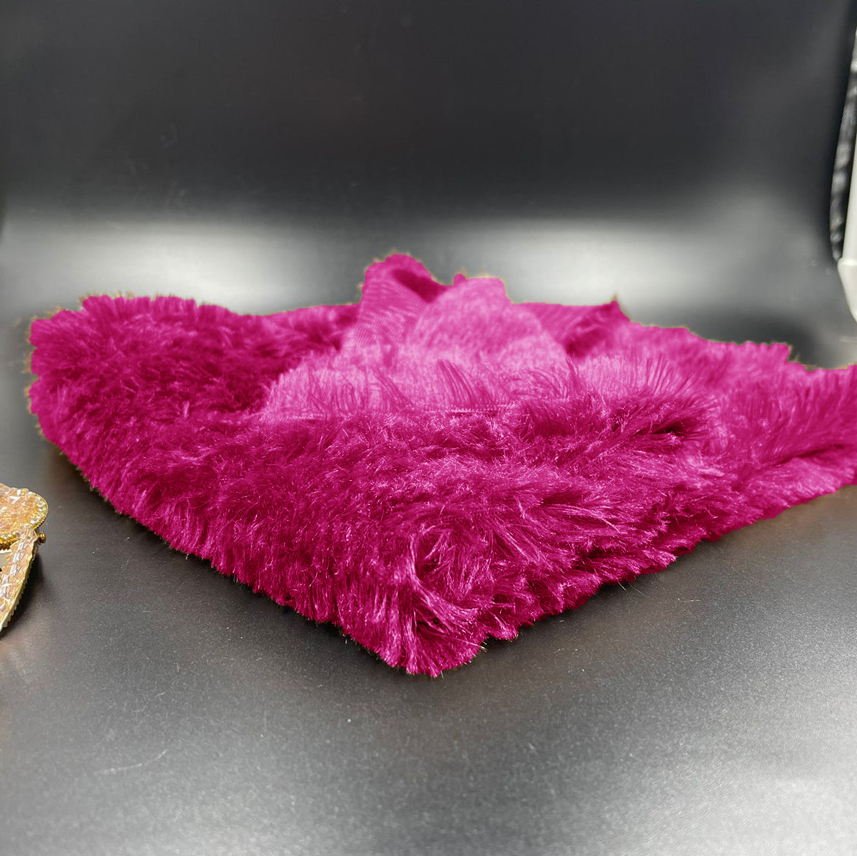 Dark Pink Fur Fabric 3 feet x 5 feet