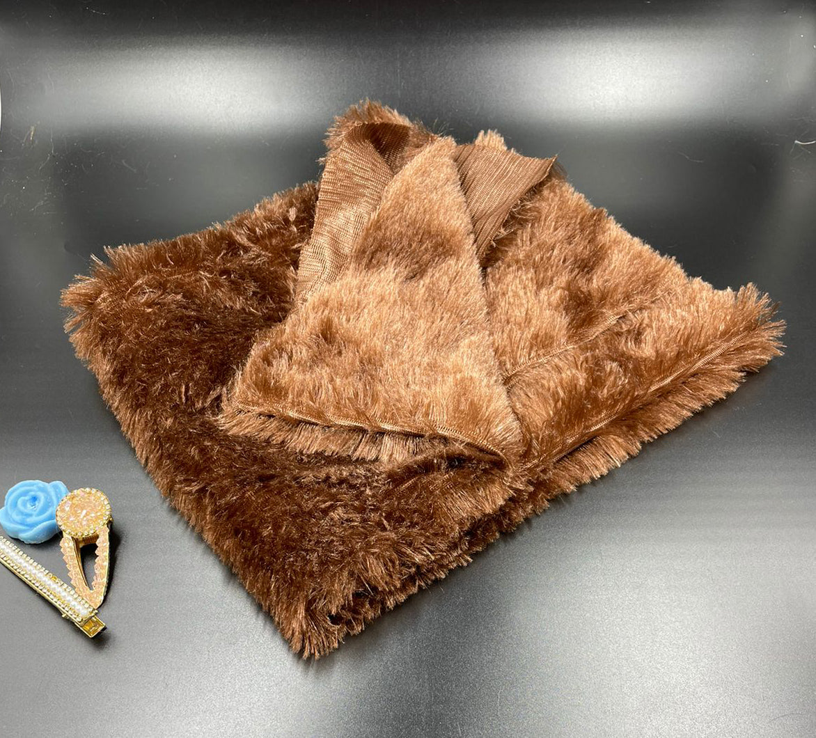 Fur Cloth 3 feet x 5 feet (Coffee Brown)