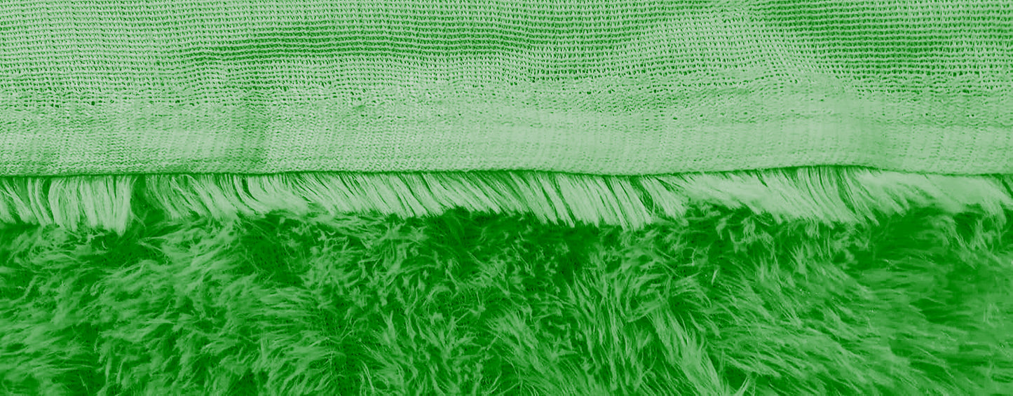 Fur Fabric Parrot Green 1x1 meter