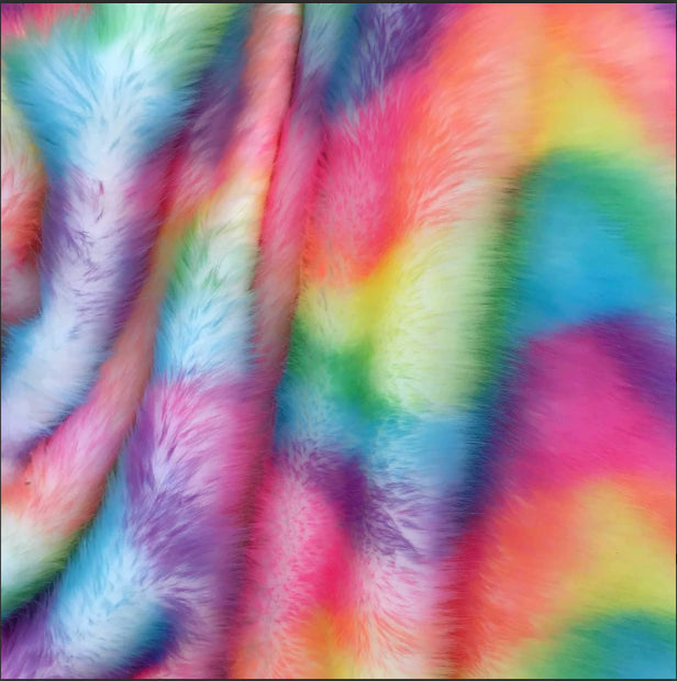 Fuzzy Fur Fabric for Multipurpose Uses - Artificial Craft Fur - 36" X 60" Inch Wide