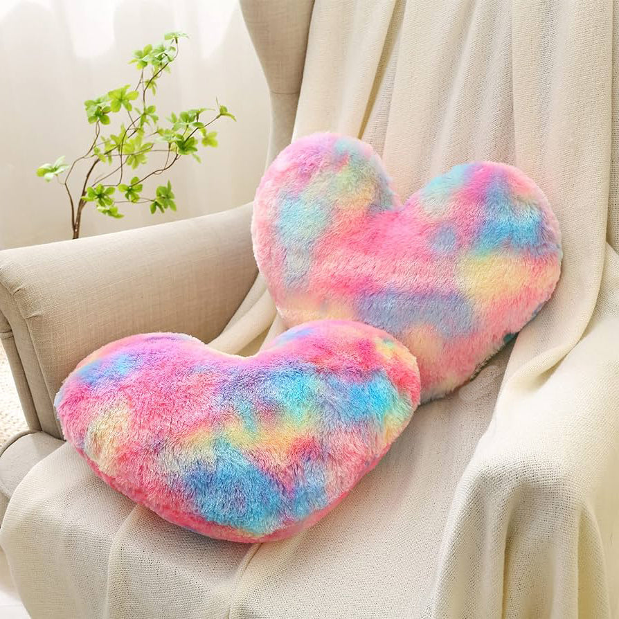 Heart Shaped Plush Living Room Pillows, Soft and Cozy