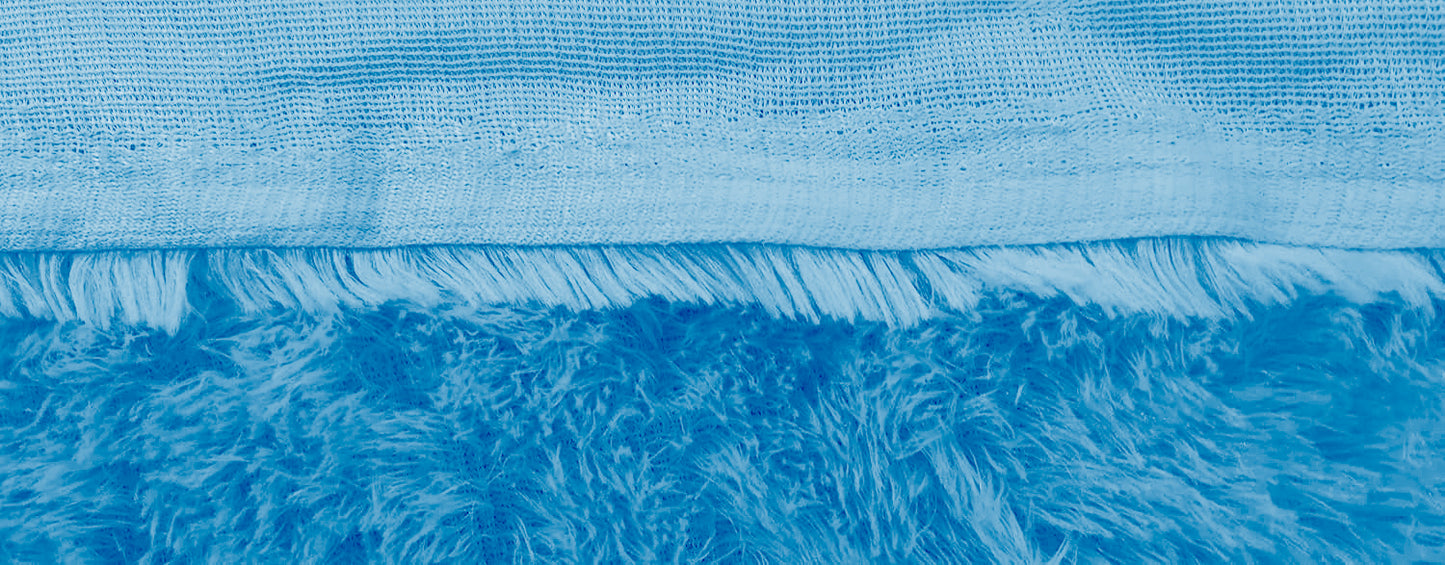 Fur Fabric Blue 1x1 meter