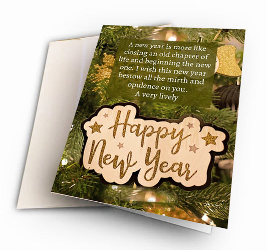 New Year Greeting Card , 22cm X 14 cm