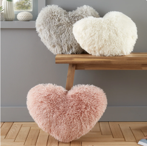Set of 3 Heart Pillows