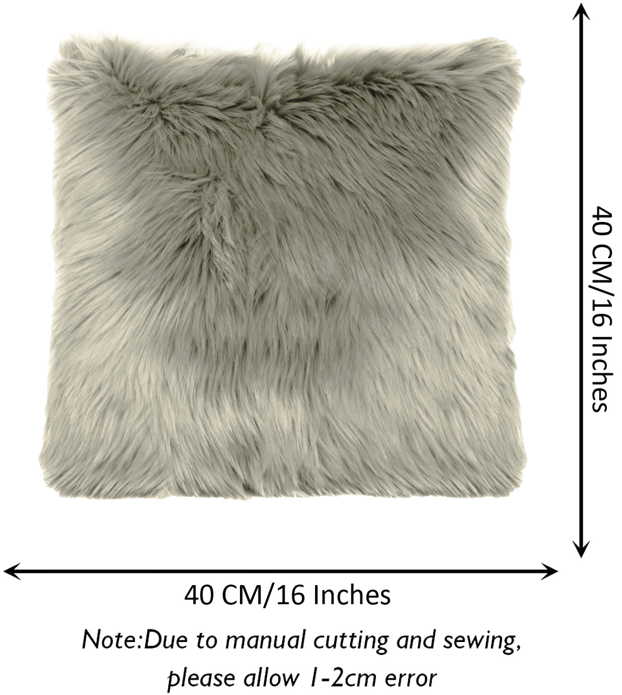 Grey Cushion Case Set of 4 - 40 cm x 40 cm