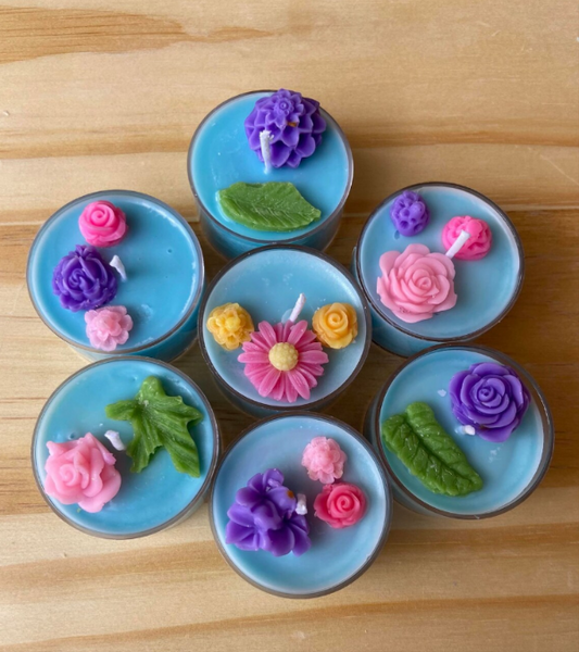 Round Blue Aesthetic Tealight Candle