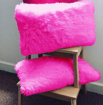 Bed Pillow- Dark Pink Set of 2 (18x12 Inches)