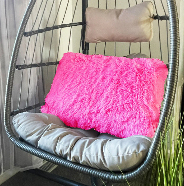 Bed Pillow- Dark Pink Set of 2 (18x12 Inches)
