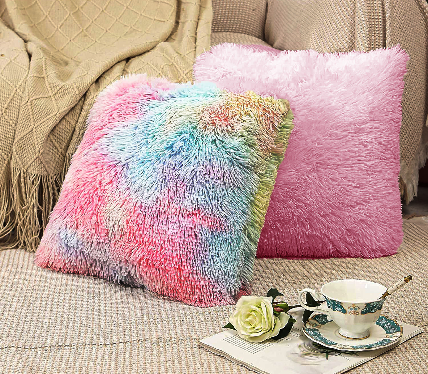 Set of 4 Sofa Cushion Covers