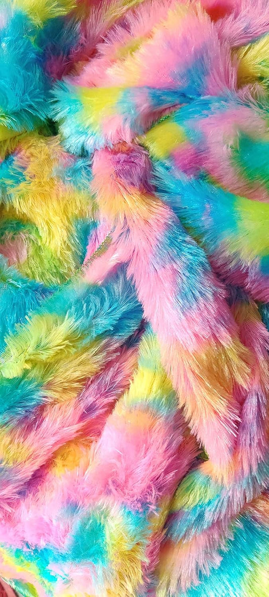 Fuzzy Fur Fabric for Multipurpose Uses - Artificial Craft Fur - 36" X 60" Inch Wide