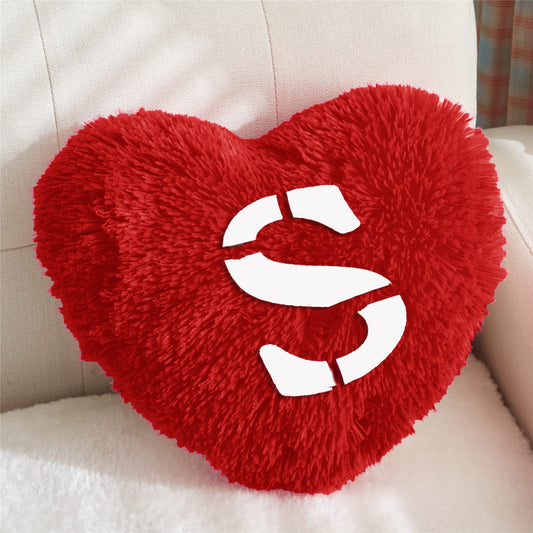 Heart Cushion S letter - Red