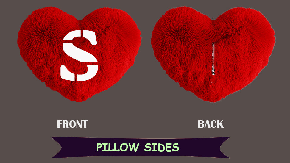 Heart Cushion S letter - Red