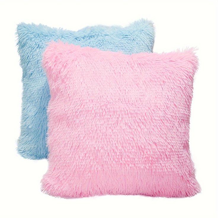 Fur Cushion Covers, Set of 3 - 16x16 Inches