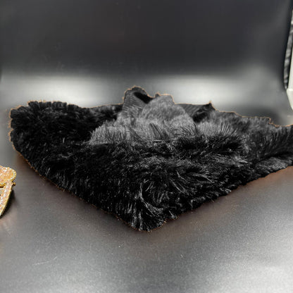 Black Fur Fabric - 1 Meter