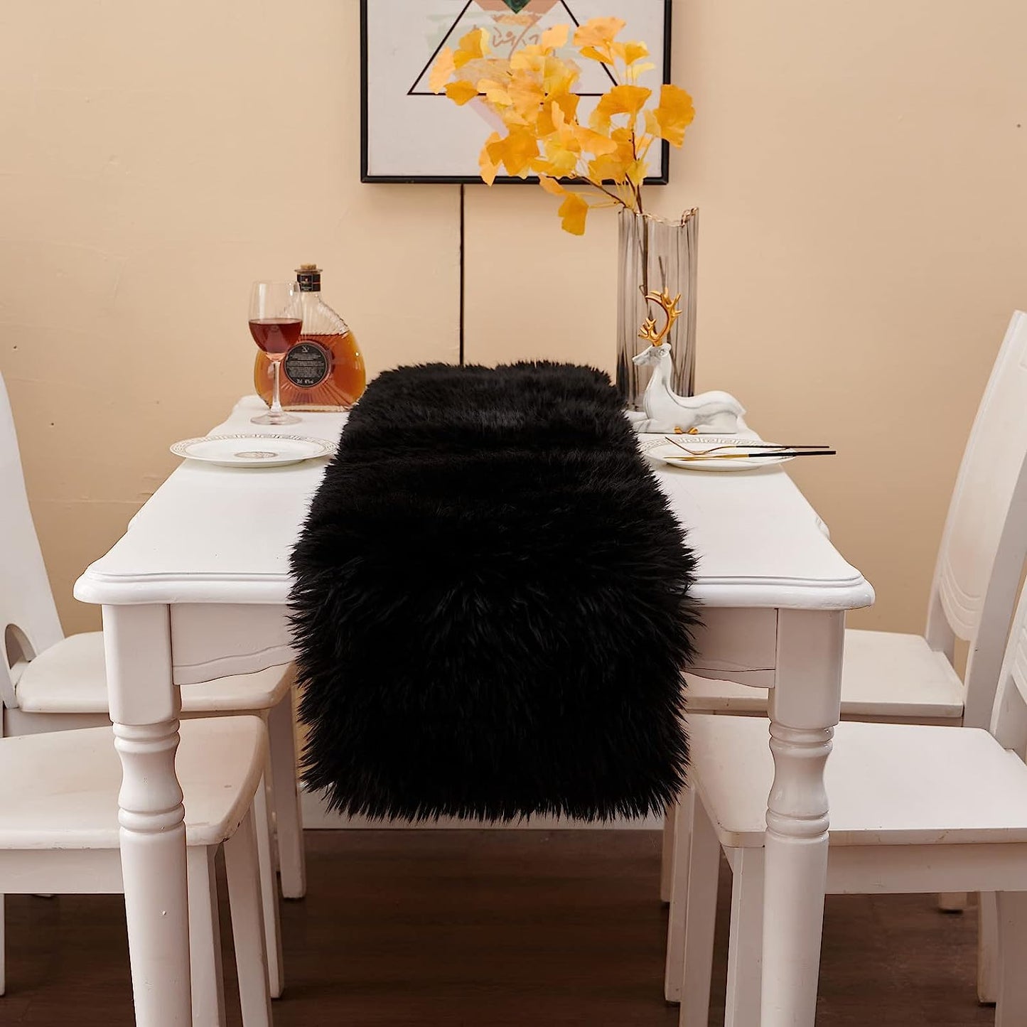 Black Table Runner