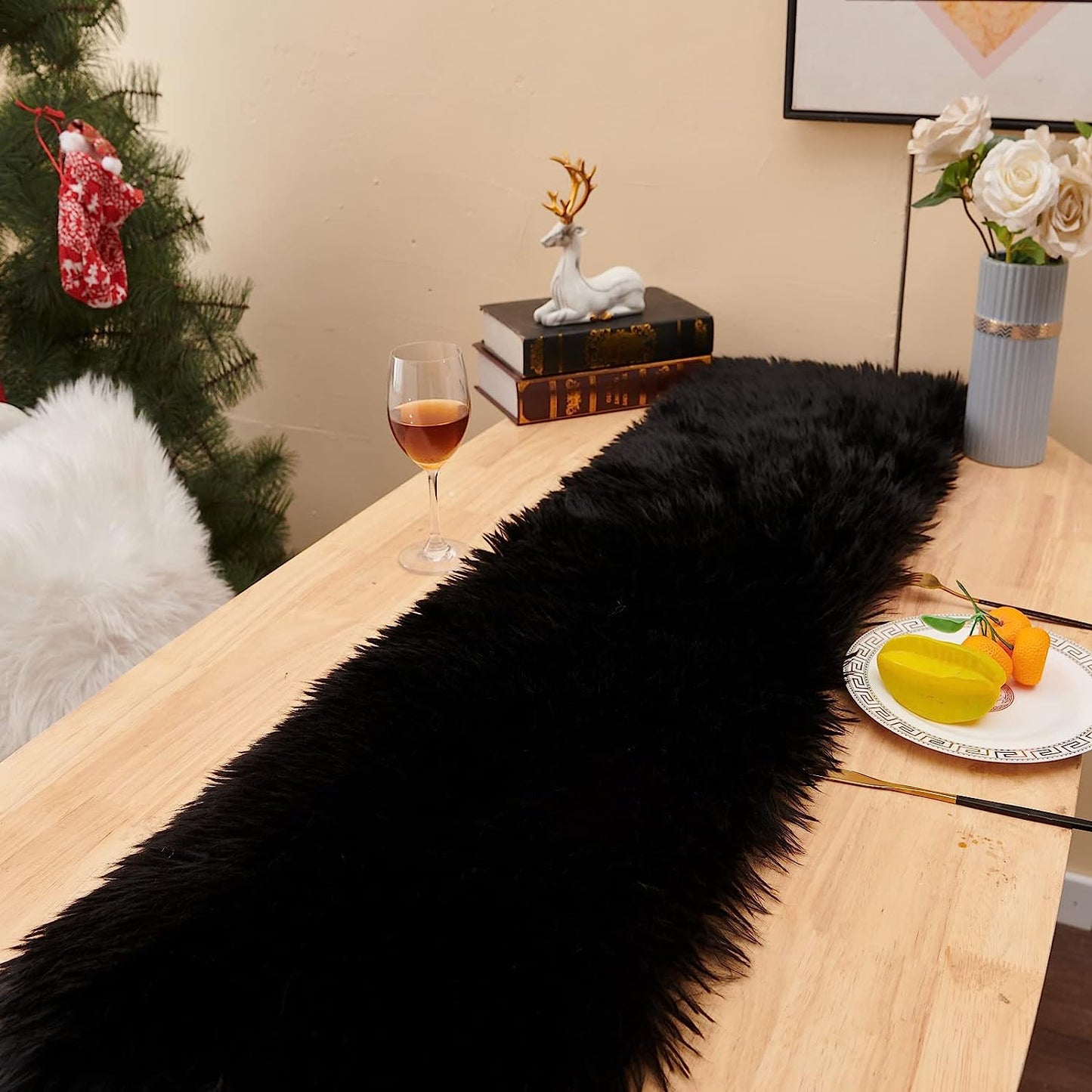 Black Table Runner