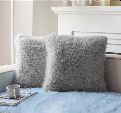 Grey Cushion Case Set of 4 - 40 cm x 40 cm
