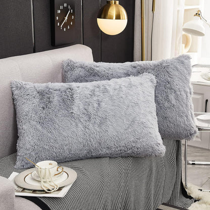 Bed Pillow Set of 2 - Grey (18x12 Inches)