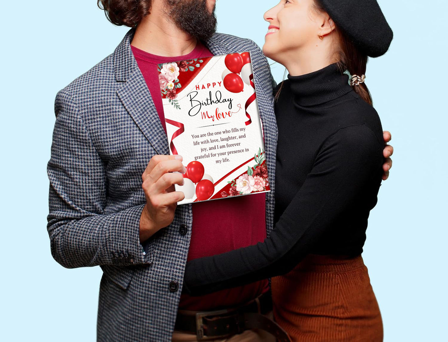 Happy Birthday to you My Love Greeting Card - Red & White