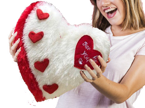 Love Cushion Heart Shape (White)